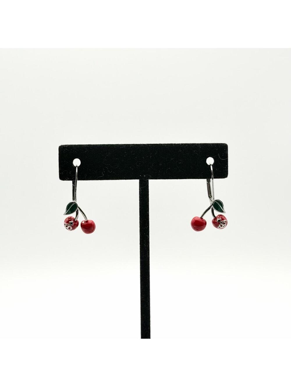 Vivienne Westwood Cherry Drop Earrings – Silver Tone